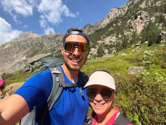 Špela and Jan on a trail